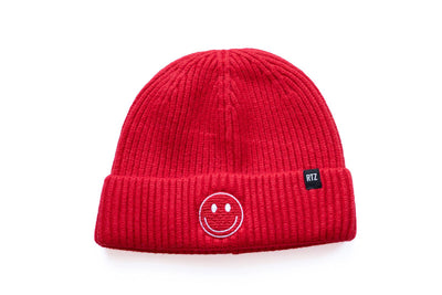 Candy Apple Smiley Beanie