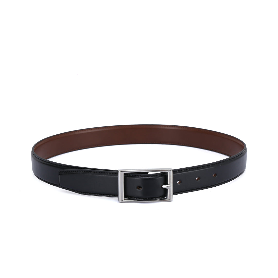 Slim Center Bar Formal Vegan Belt - Dress Belt