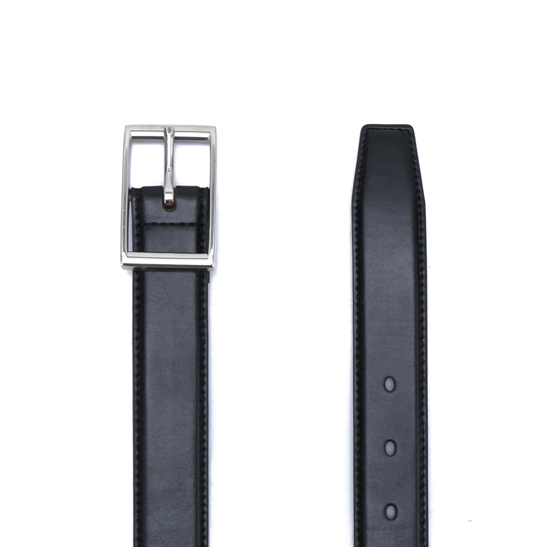 Slim Center Bar Formal Vegan Belt - Dress Belt