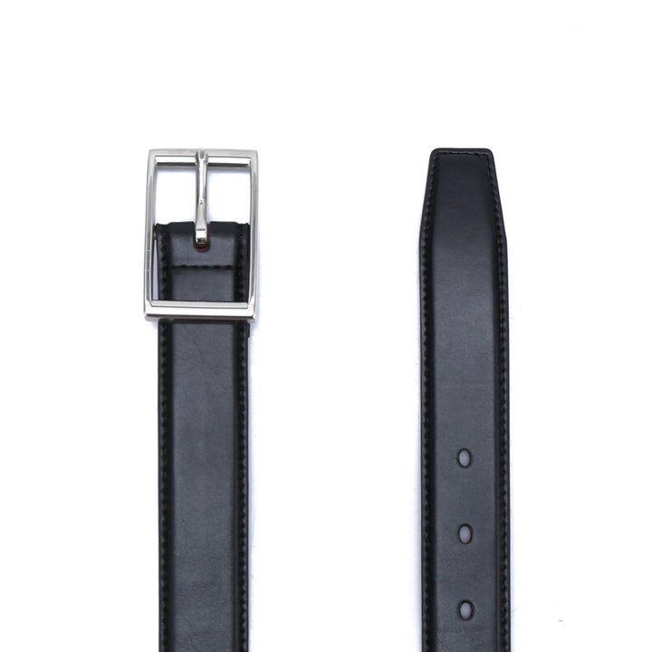 Slim Center Bar Formal Vegan Belt - Dress Belt