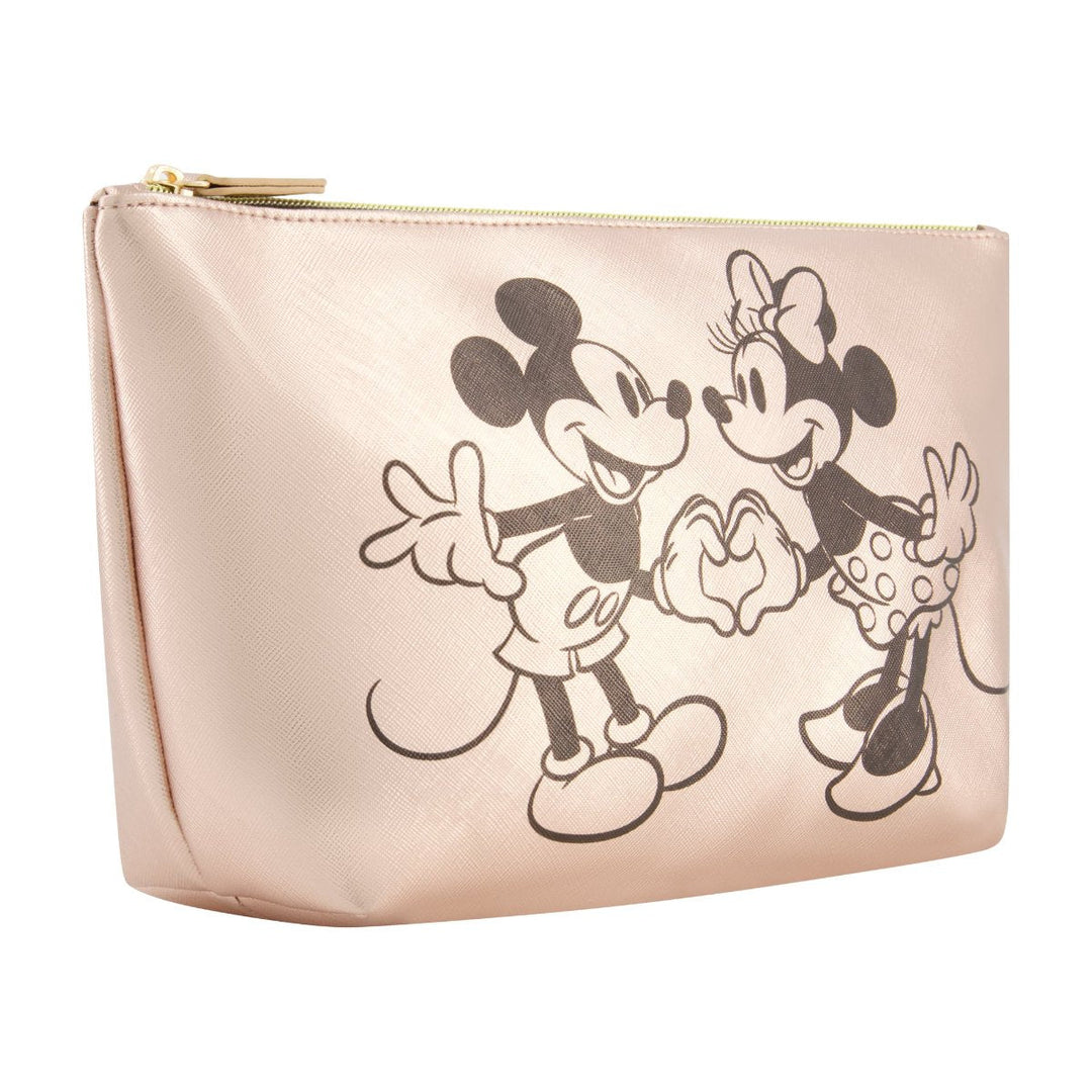 Disney Mickey & Minnie Hand in Hand Trapezoid Cosmetic Bag