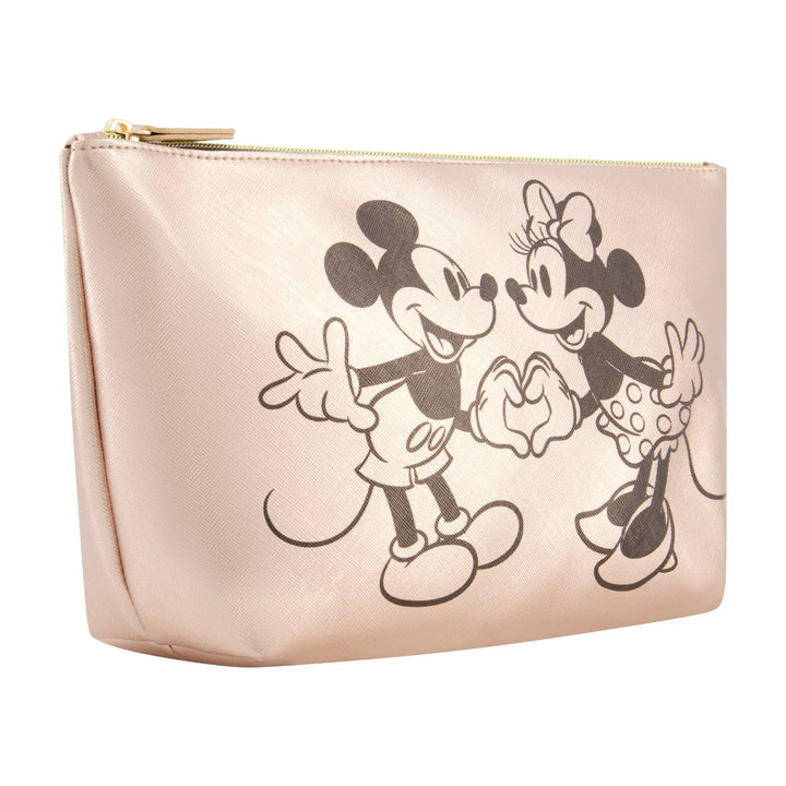 Disney Mickey & Minnie Hand in Hand Trapezoid Cosmetic Bag