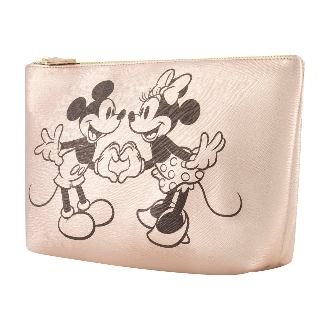 Disney Mickey & Minnie Hand in Hand Trapezoid Cosmetic Bag