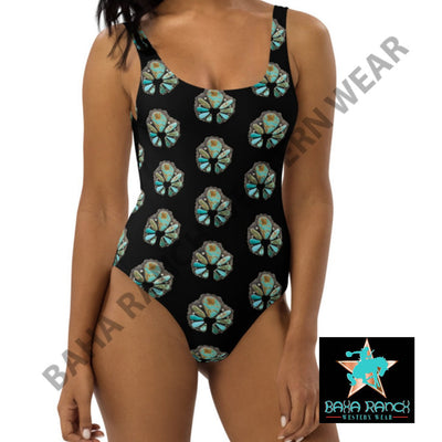 Yeehaw Black Naja One Piece Swimsuit