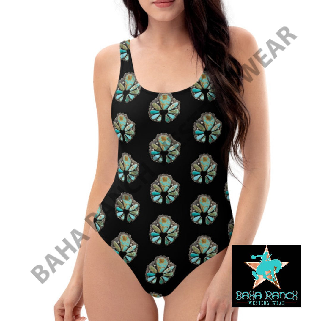 Yeehaw Black Naja One Piece Swimsuit