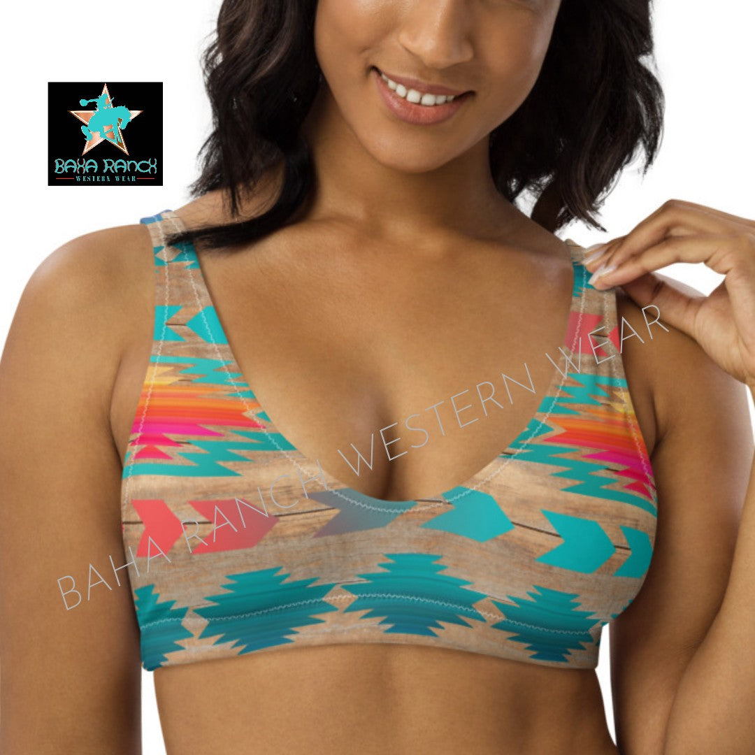 Yeehaw Southwest Aztec Bikini Top