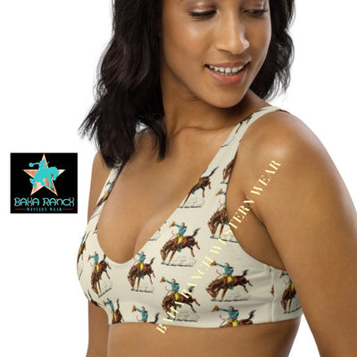 Yeehaw Vintage Rodeo Cowboy Bikini Top