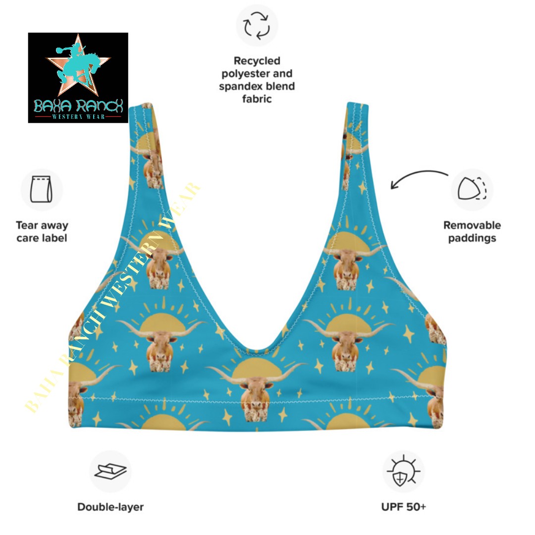 Yeehaw Longhorn Sunshine Bikini Top