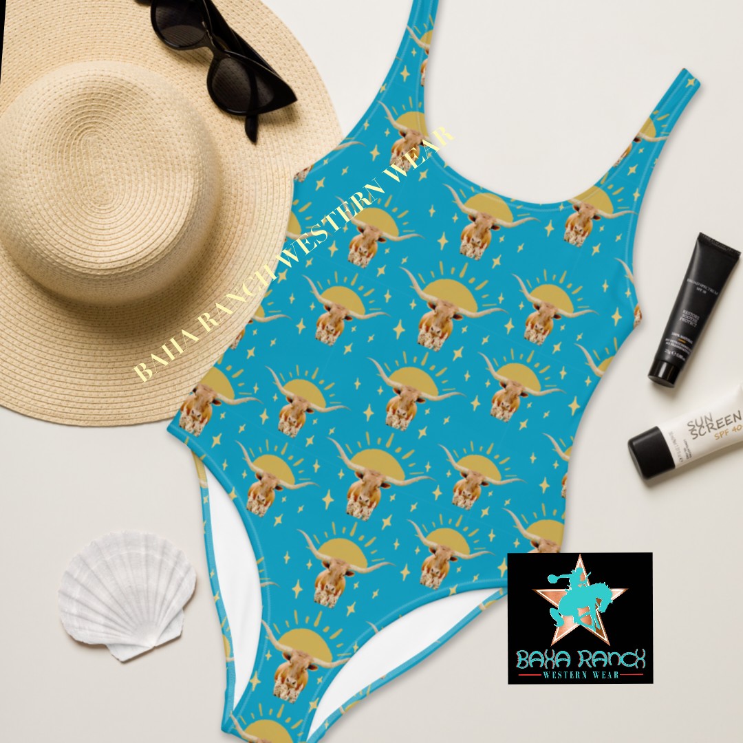 Yeehaw Longhorn Sunshine One Piece Swimsuit