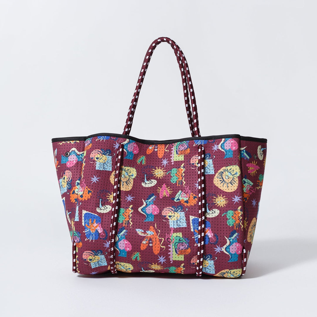 CONSTRUYENDO FUTURO BURGUNDY BASIC SET - EVERYDAY TOTE AND POUCH