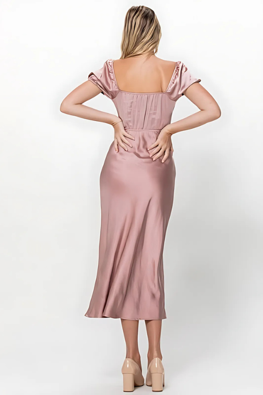 Romance in Rome Satin Dress