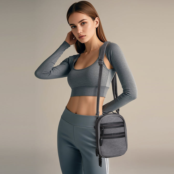 Concealed Carry Unisex Jax Canvas Crossbody by DS Conceal