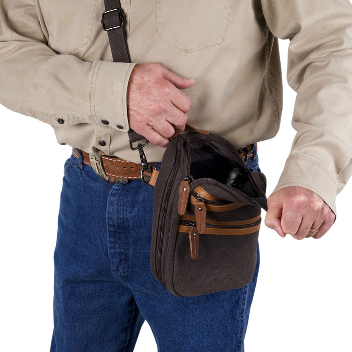 Concealed Carry Unisex Jax Canvas Crossbody by DS Conceal