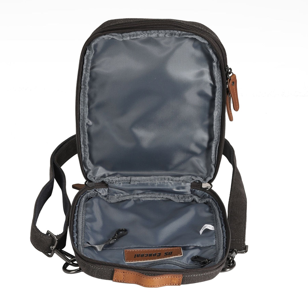 Concealed Carry Unisex Jax Canvas Crossbody by DS Conceal