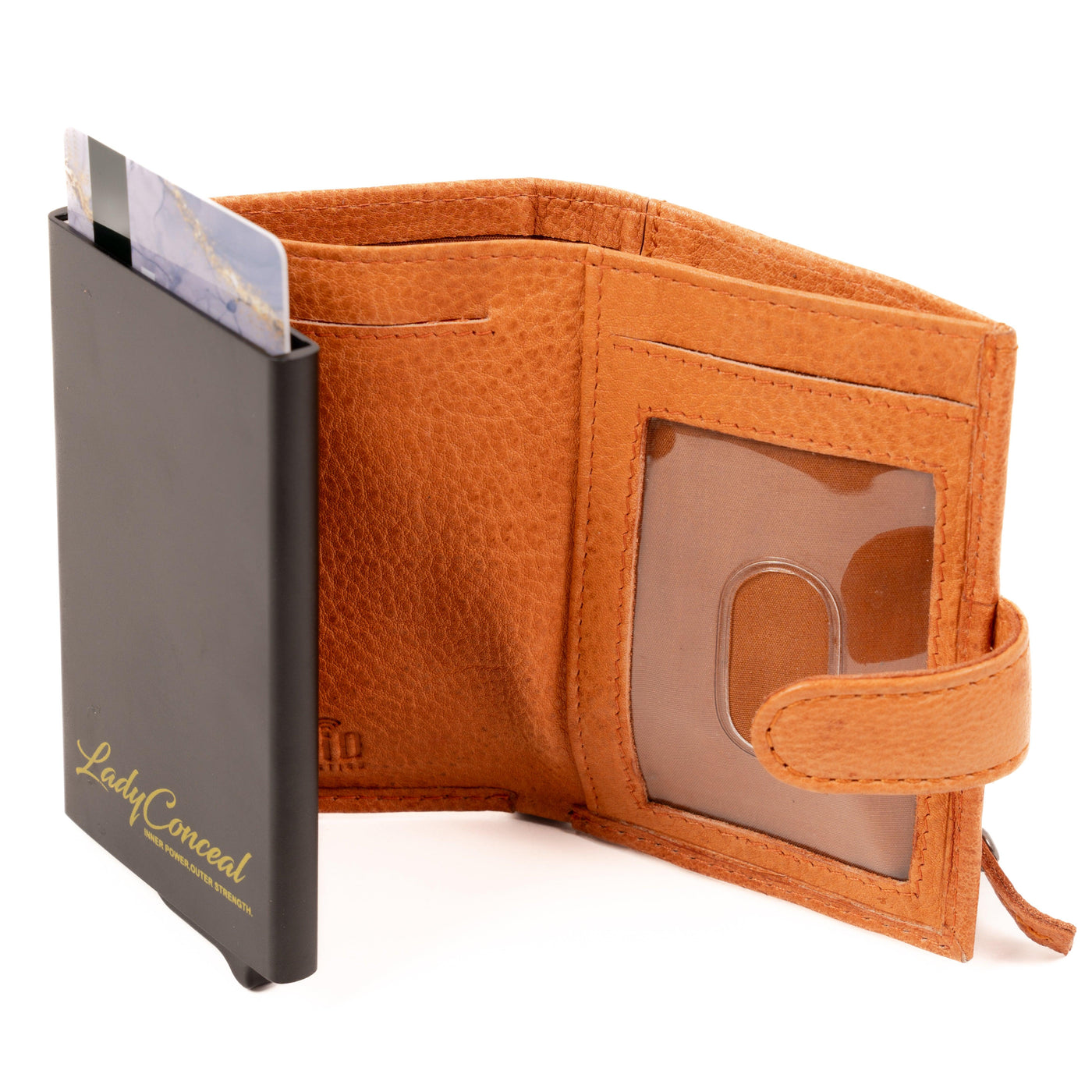 Nova RFID Compact Leather Wallet by Lady Conceal