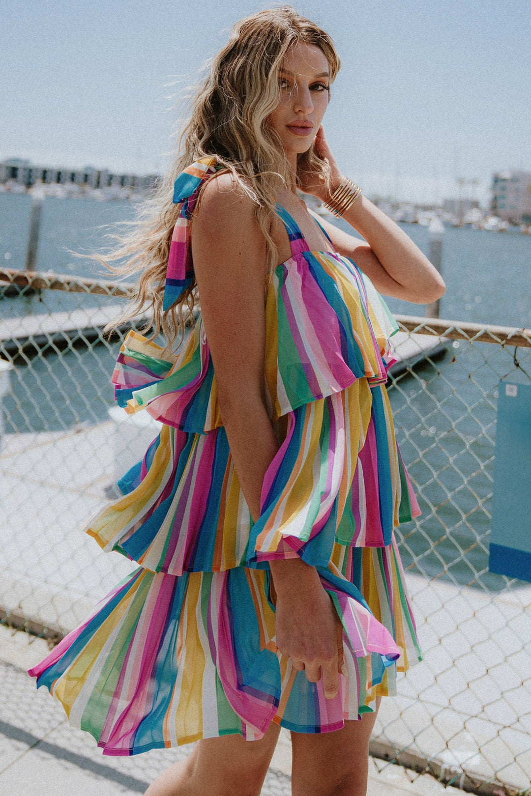 PROPER PARADISE WOVEN MINI DRESS