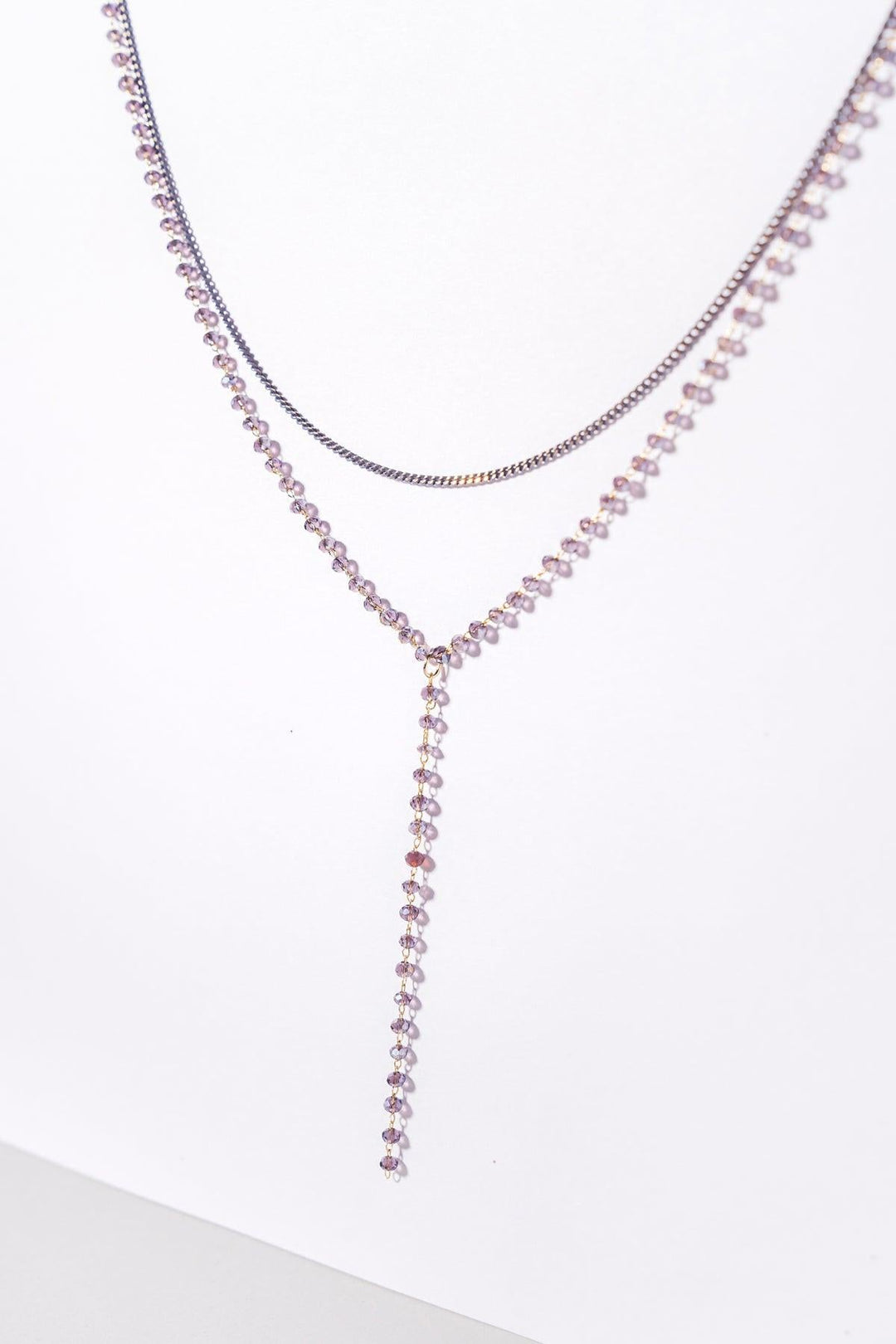 BEADED Y NECKLACE