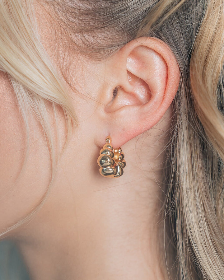 Petite Croissant Hoop Earrings