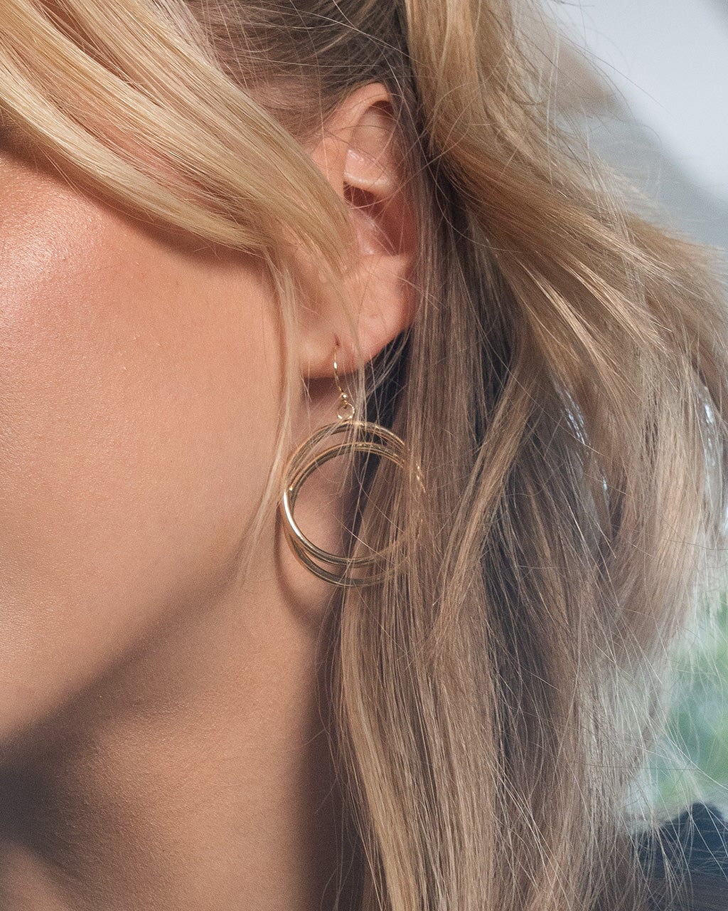 Claudie Interlocking Circle Dangle Earrings