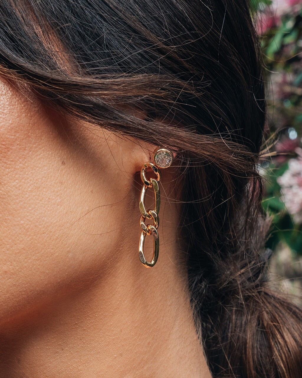 Liv CZ Circle Stud Earrings