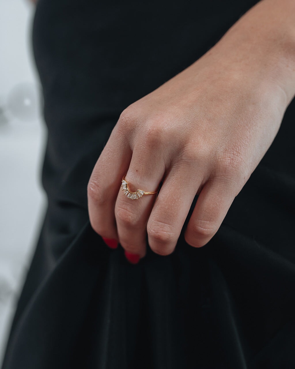 Sterling Silver CZ Dawn Stacking Ring