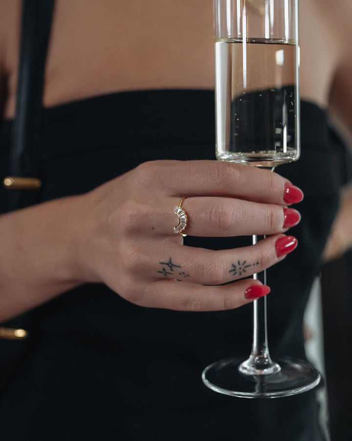 Sterling Silver CZ Dawn Stacking Ring