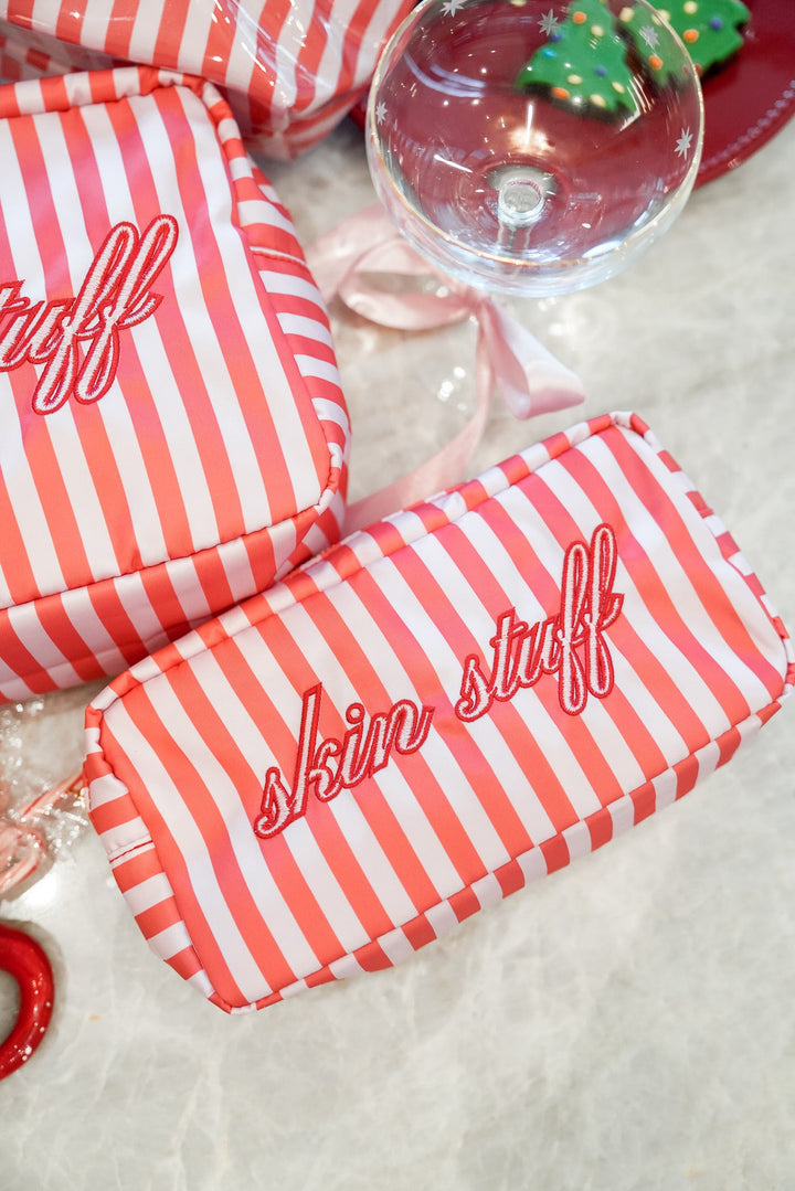 Skin Stuff - Pink &amp; Red Stripes Large Bag