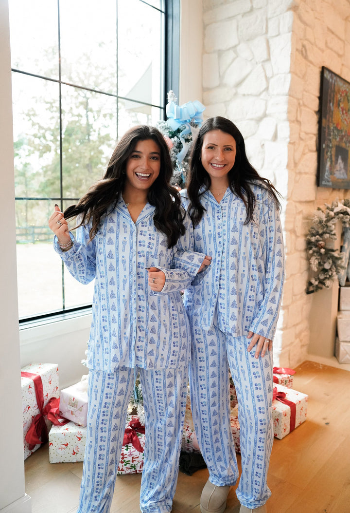 Blue Christmas - Long Pajama Set
