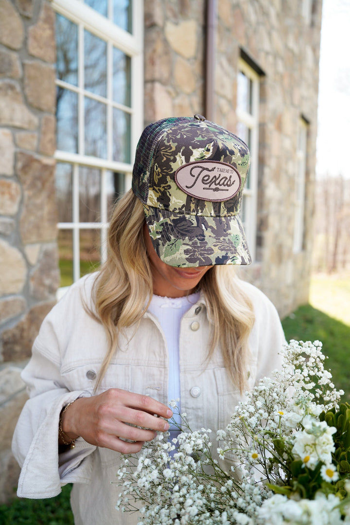 Take me to Texas - Camo Vintage Trucker Hat