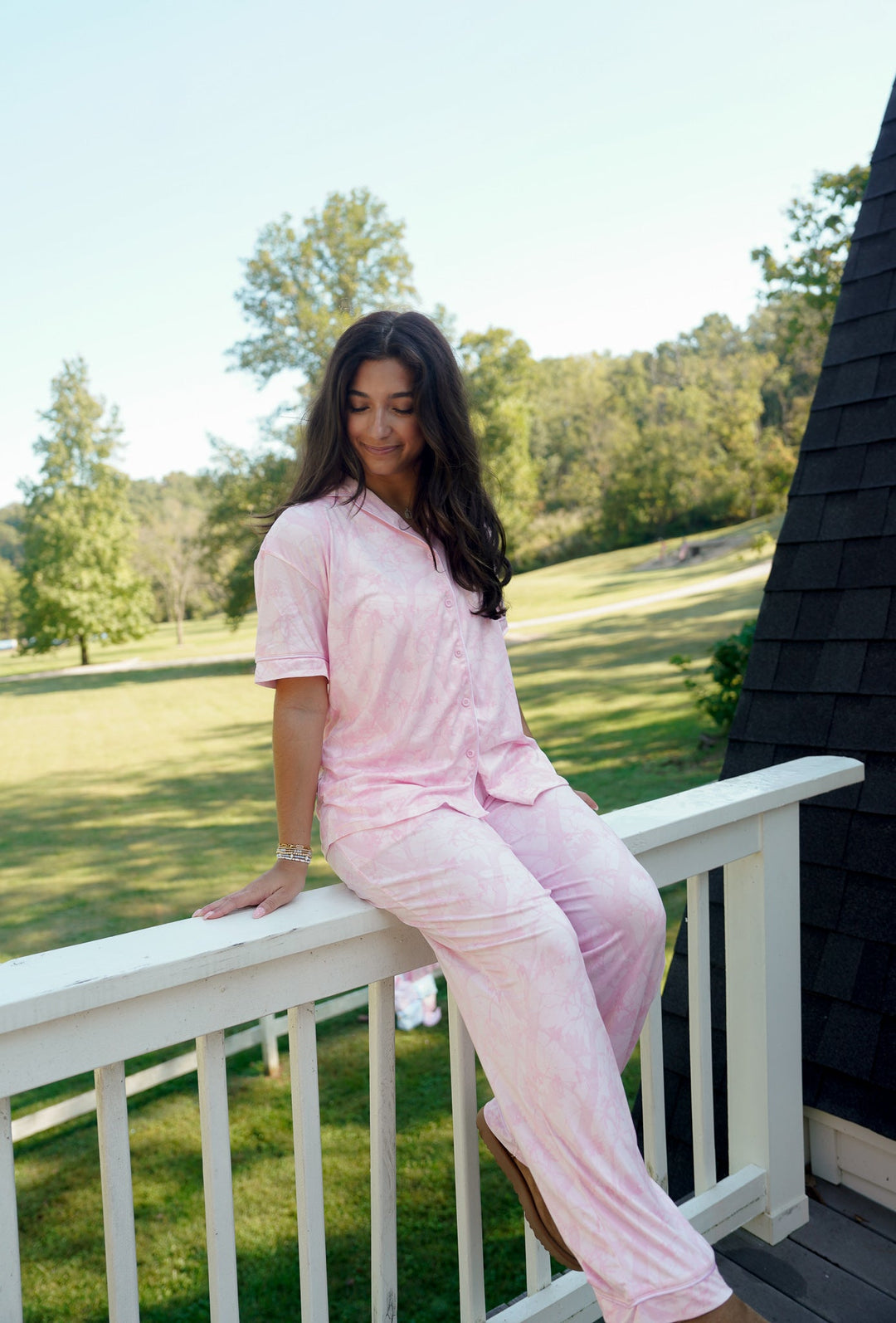 Pink Camo - Short Sleeve + Pant Pajama Set