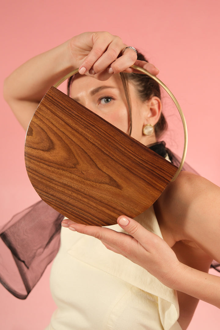 Wooden Halo Clutch