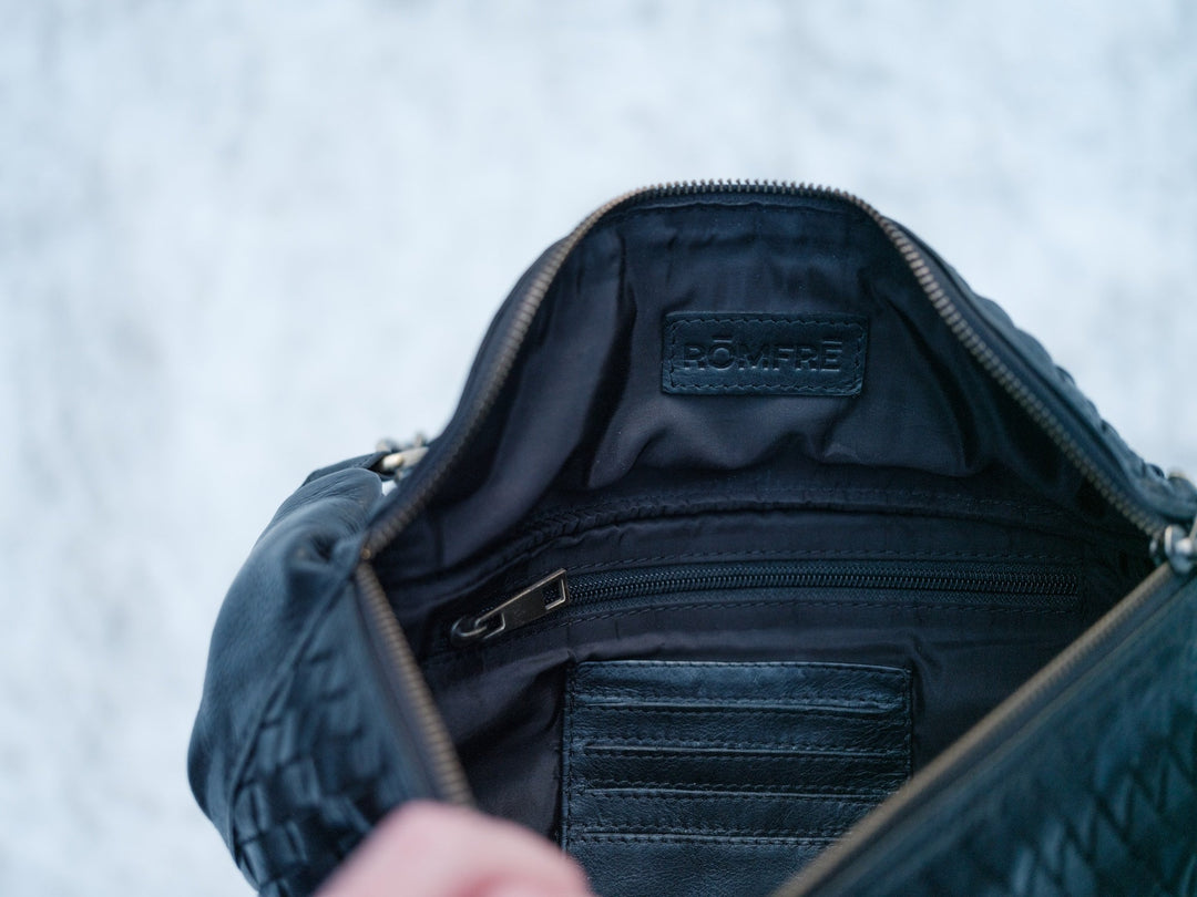 Haleiwa Woven Leather Crossbody Bag