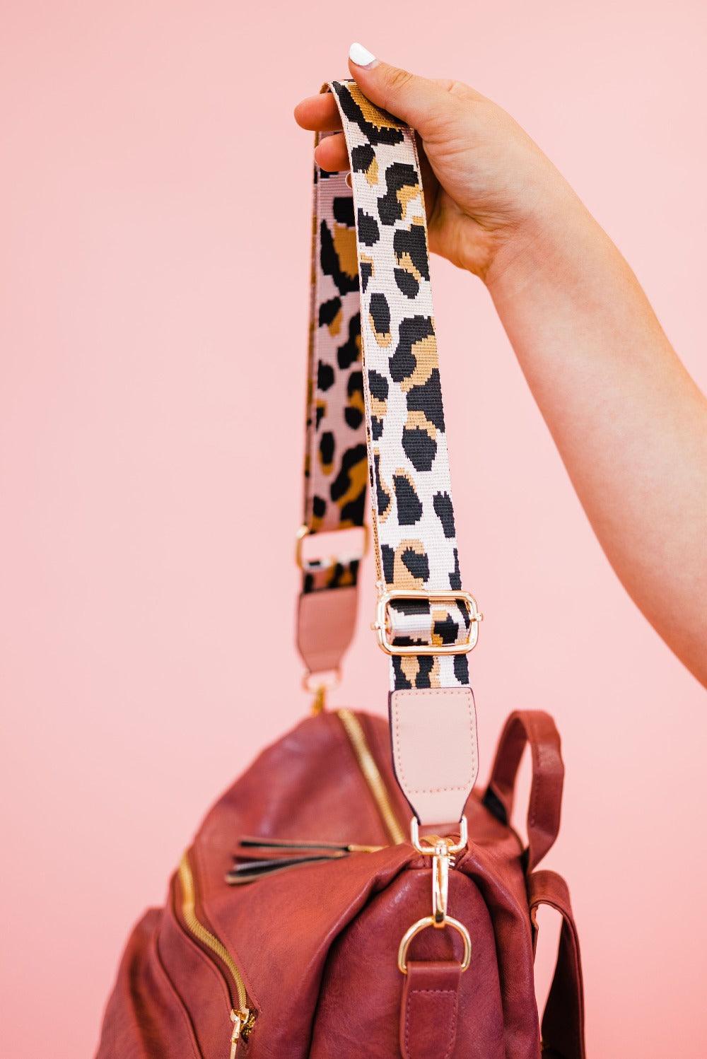 Kris Leopard Print Adjustable Bag Strap