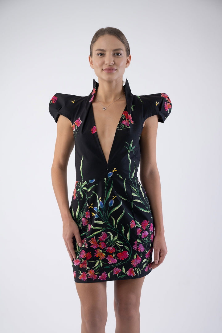 Black Flower Dress