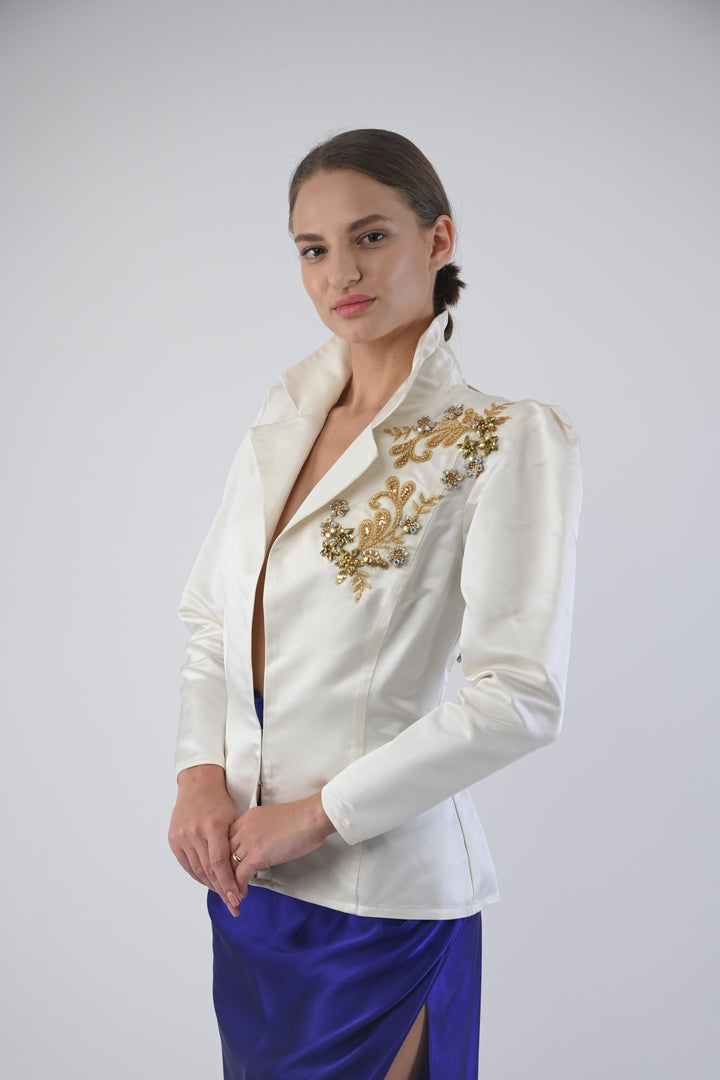 White Jacket with golden handcraft