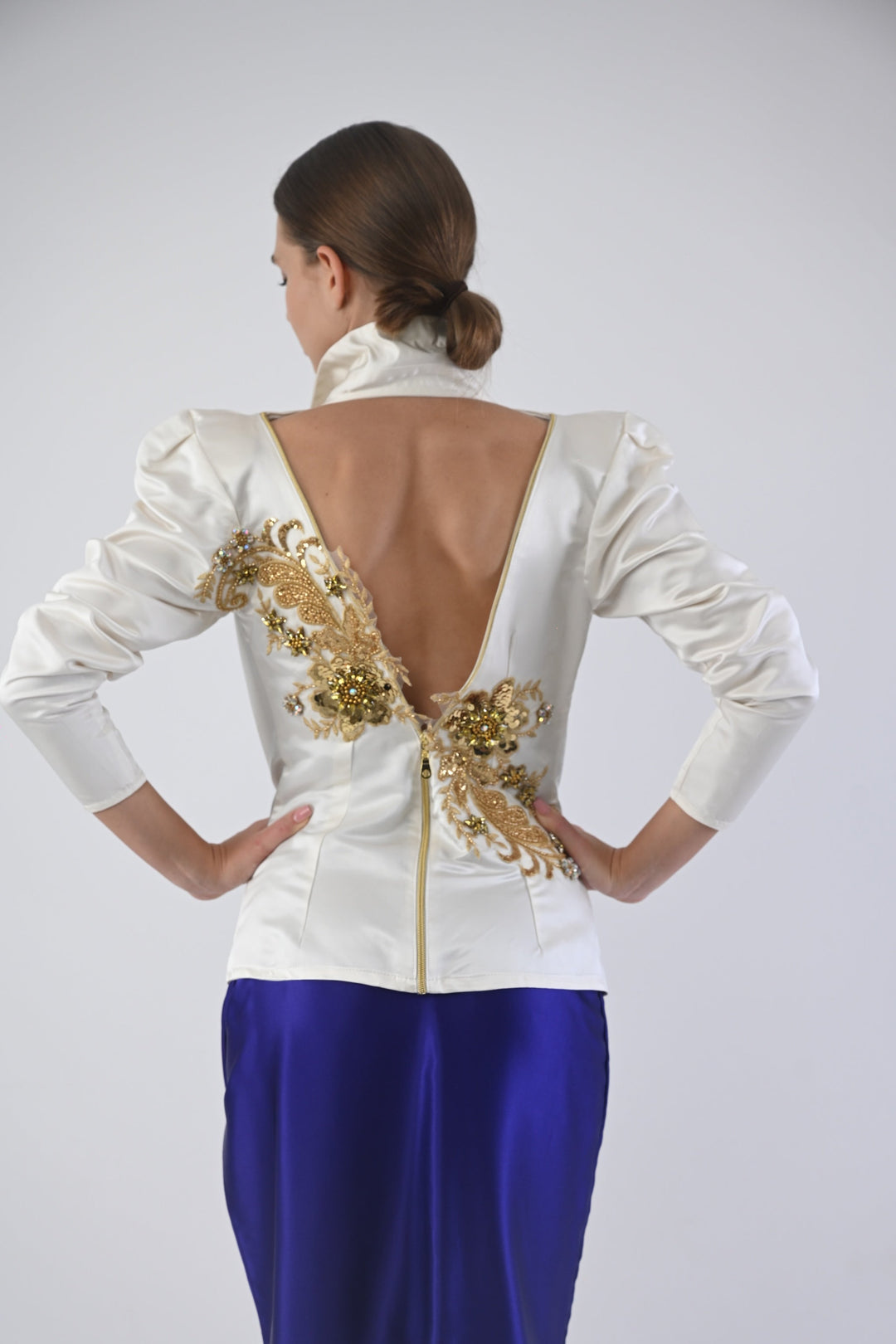 White Jacket with golden handcraft
