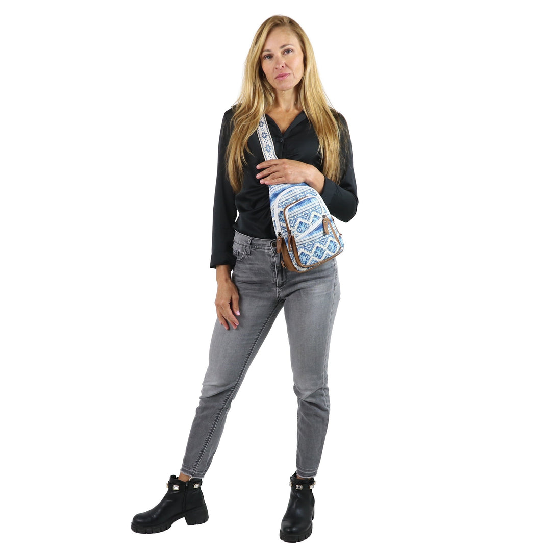 Concealed Carry Aztec Indie Canvas Sling by DS Conceal