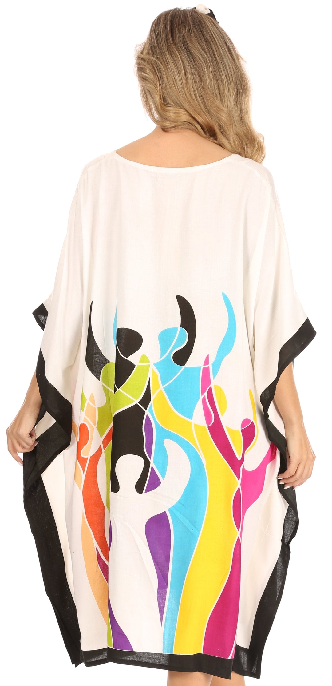 Sakkas Trina Women's Casual Loose Beach Poncho Caftan Dress Cover-up Many Print