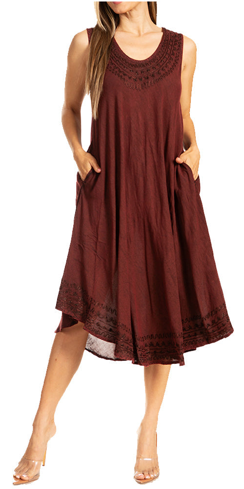 Sakkas Everyday Essentials Caftan Tank Dress / Cover Up