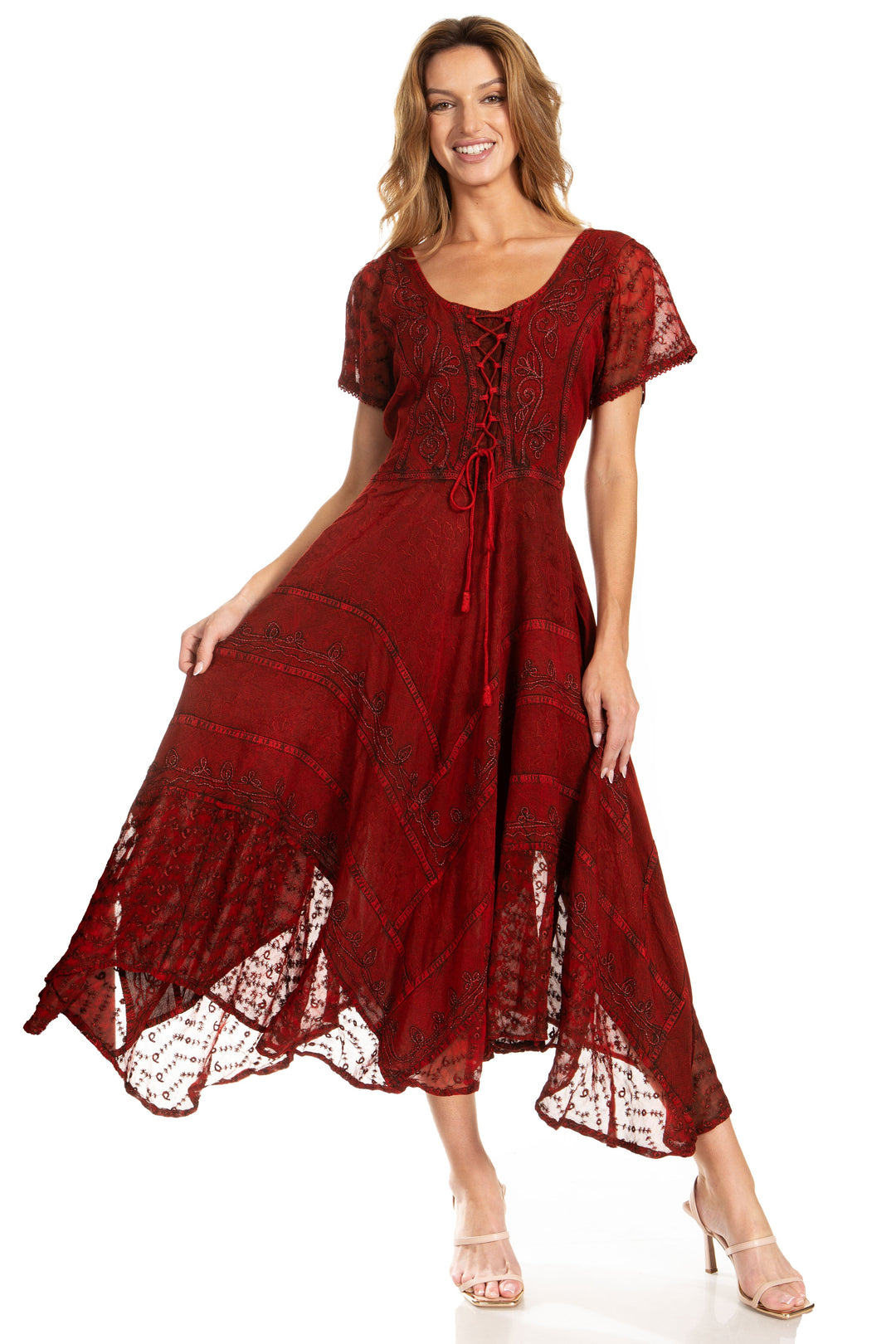 Sakkas Marigold Embroidered Fairy Dress