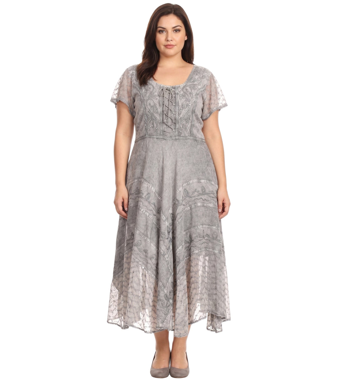 Sakkas Marigold Embroidered Fairy Dress
