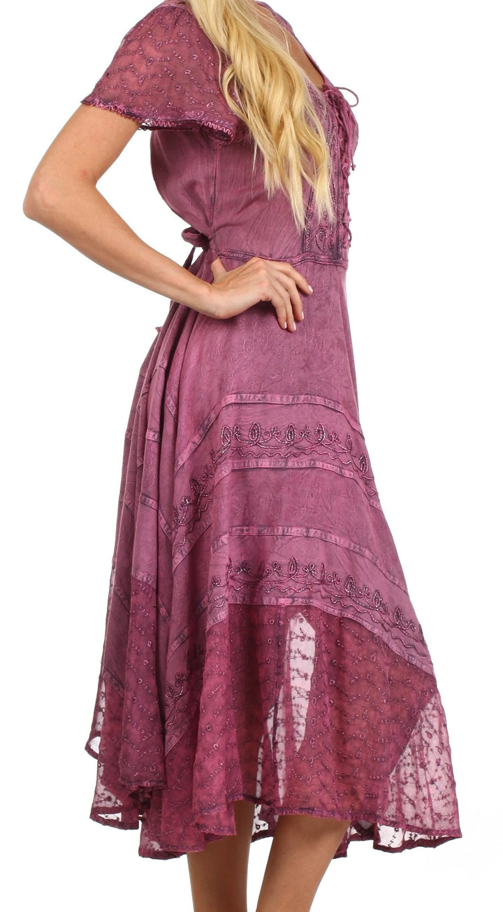 Sakkas Marigold Embroidered Fairy Dress