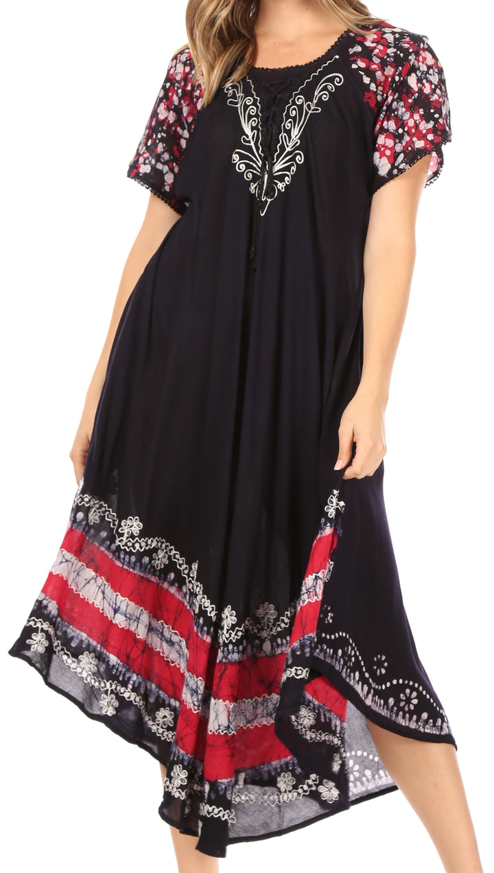 Sakkas Sara Batik CaftanTank Dress / Cover Up