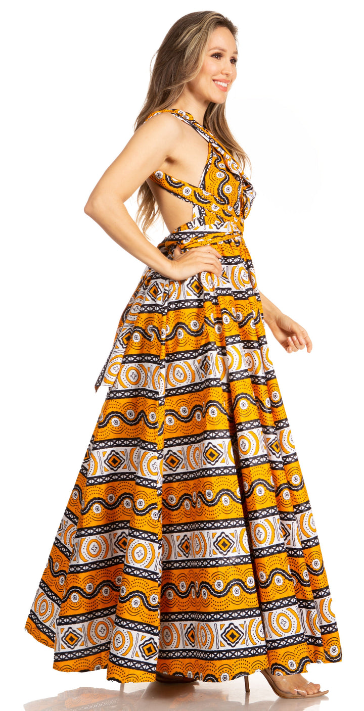 Sakkas Sandy Sexy Backless Year Around Long Maxi Infinity Dress Many Ways To Wear