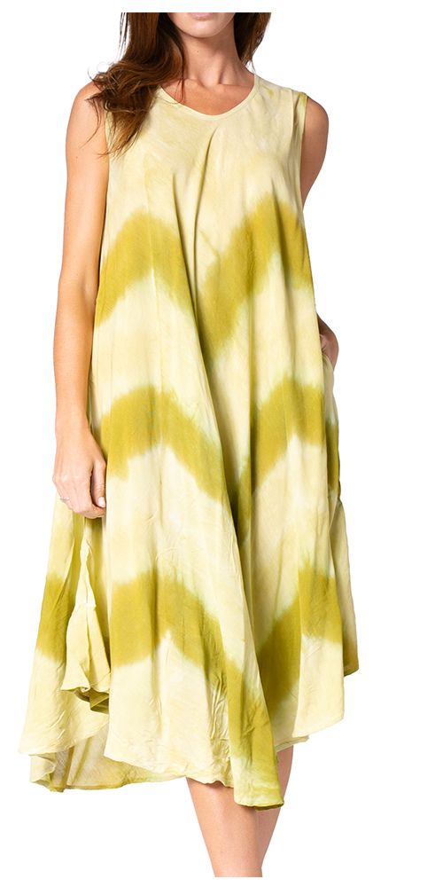 Sakkas Neja Women's Casual Maxi Summer Sleeveless Loose Fit Tie Dye Tank Dress