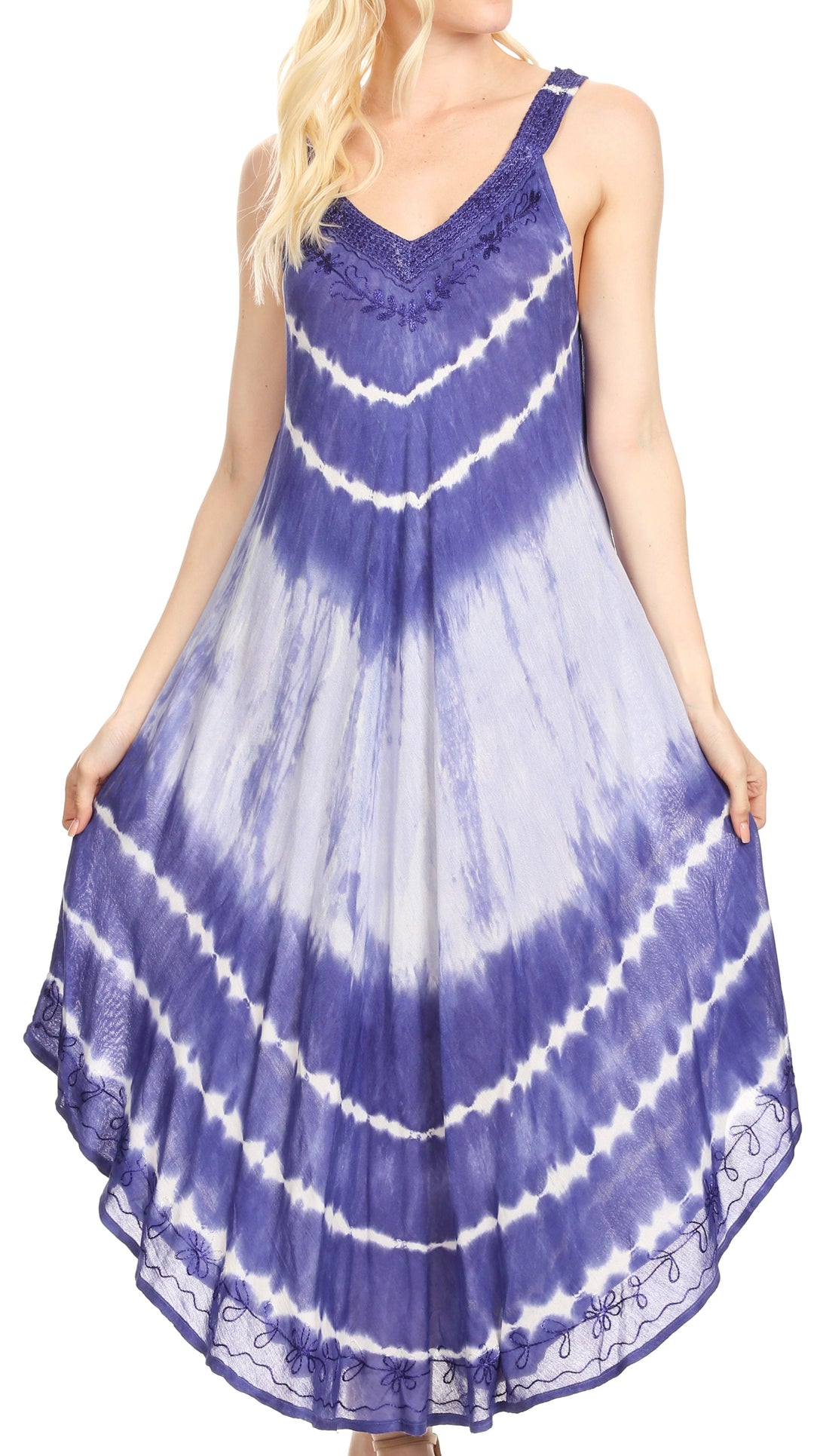 Sakkas Liz  Women's Maxi Loose Sleeveless Summer Casual Tank Dress Cover-up Caftan