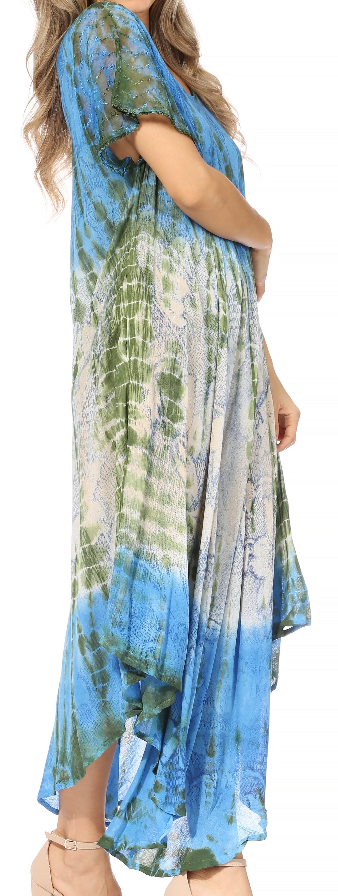 Sakkas Mika Ombre Floral Caftan Dress