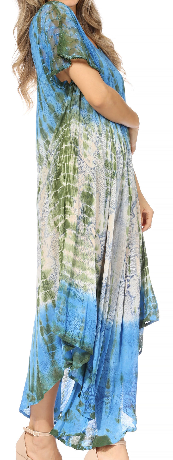 Sakkas Mika Ombre Floral Caftan Dress