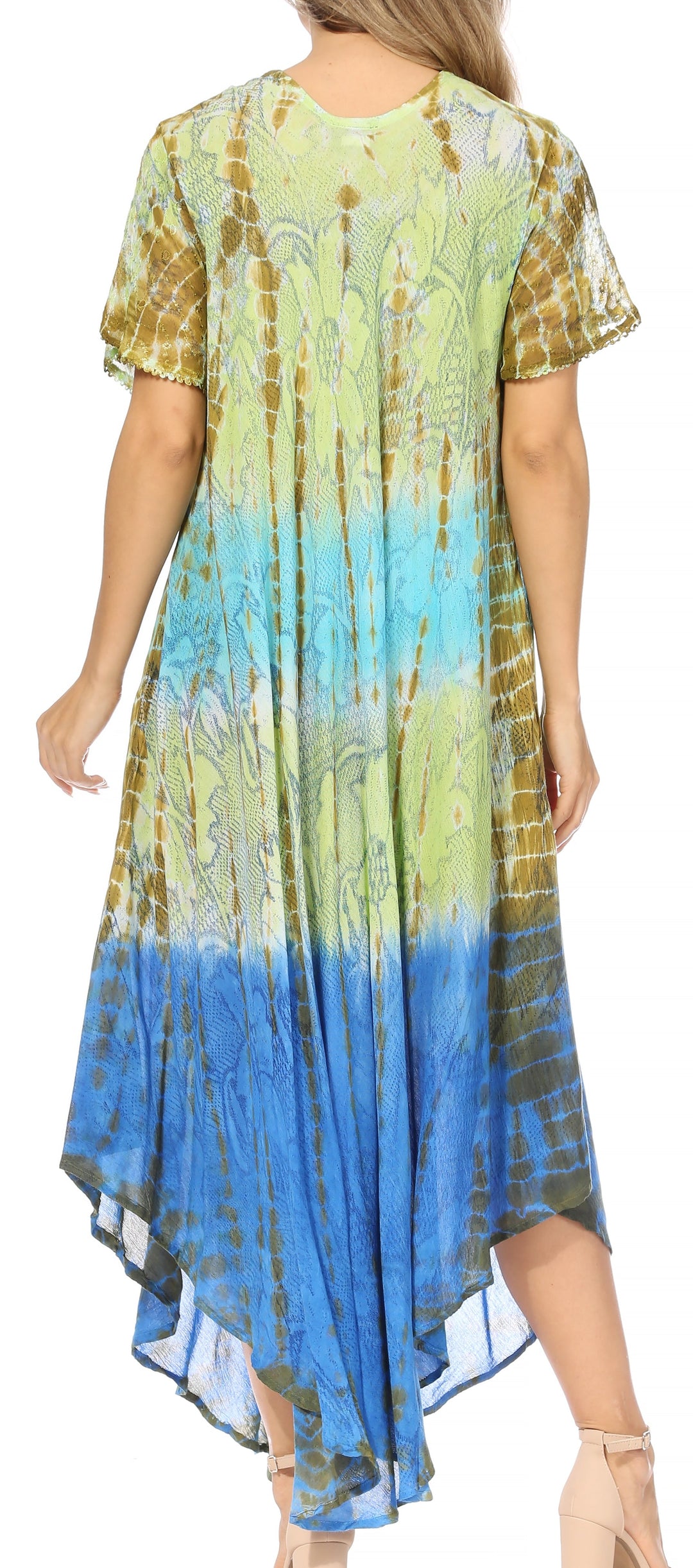 Sakkas Mika Ombre Floral Caftan Dress