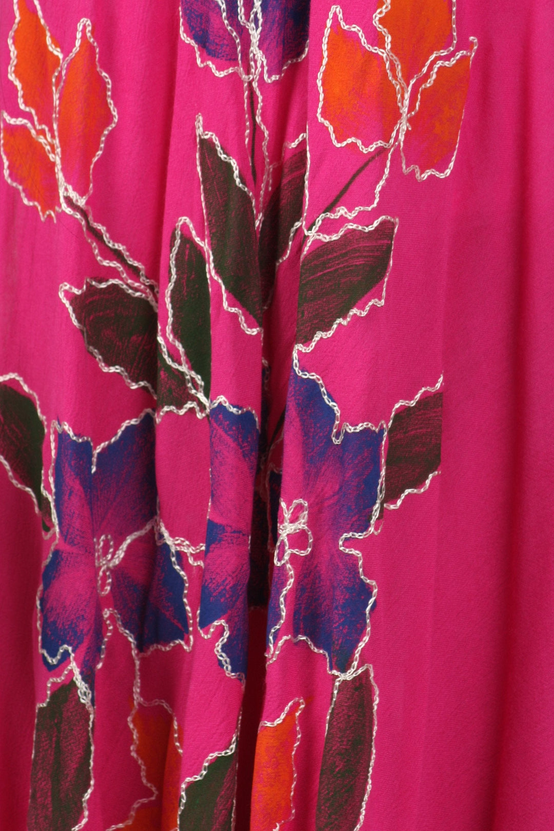 Sakkas Embroidered Painted Floral Cap Sleeve Rayon Dress